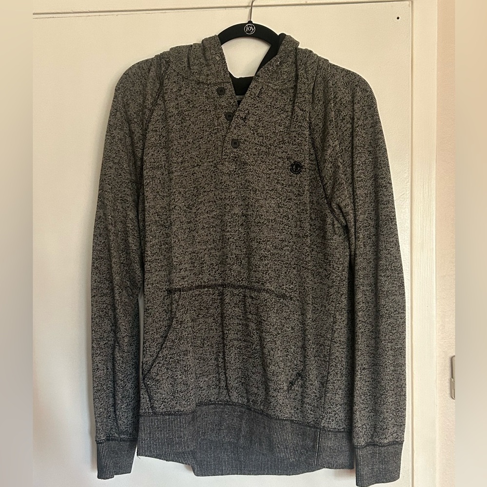 large element Henley style hoodie